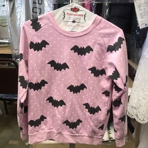 Hello cavities lavender bat sweater